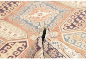 Tappeto Kazak Washed Geometrico Ruggine Azzurro 153x210 Cm