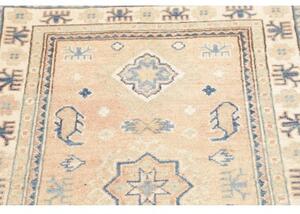 Tappeto Kazak Washed Stilizzato Beige Azzurro 81x119 Cm