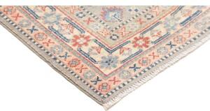 Tappeto Kazak Washed Geometrico Grigio Chiaro Blu 83x200 Cm
