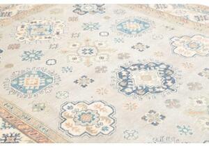 Tappeto Kazak Washed Geometrico Grigio Chiaro Blu 203x300 Cm