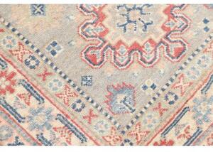 Tappeto Kazak Washed Geometrico Grigio Chiaro Blu 83x200 Cm