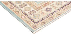 Tappeto Kazak Washed Geometrico Azzurro Avorio 103x143 Cm