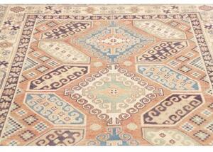 Tappeto Kazak Washed Geometrico Ruggine Azzurro 153x210 Cm
