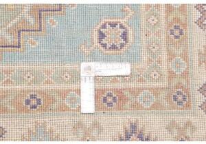 Tappeto Kazak Washed Geometrico Azzurro Avorio 103x143 Cm