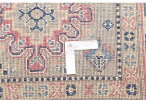 Tappeto Kazak Washed Geometrico Grigio Chiaro Blu 83x200 Cm