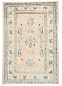 Tappeto Kazak Washed Stilizzato Beige Azzurro 81x119 Cm