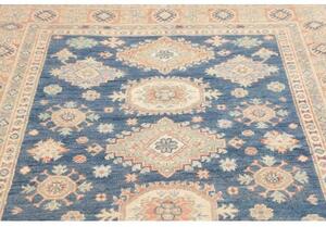 Tappeto Kazak Washed Stilizzato Blu Beige 148x203 Cm