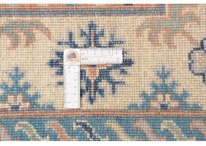 Tappeto Kazak Washed Geometrico Grigio Chiaro Blu 203x300 Cm