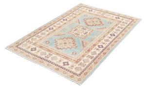 Tappeto Kazak Washed Geometrico Azzurro Avorio 103x143 Cm