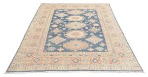 Tappeto Kazak Washed Stilizzato Blu Beige 148x203 Cm
