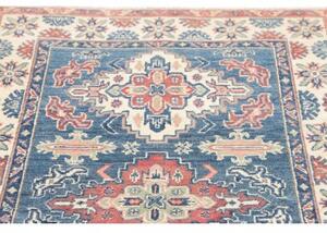 Tappeto Kazak Washed Stilizzato Blu Rosso Corallo 101x152 Cm