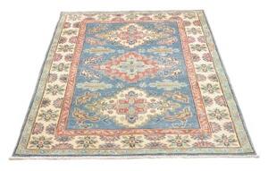 Tappeto Kazak Washed Stilizzato Azzurro Avorio 102x142 Cm