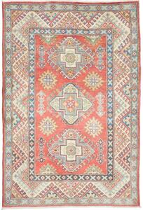 Tappeto Kazak Washed Stilizzato Rosso Azzurro 100x149 Cm