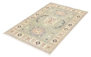 Tappeto Kazak Washed Stilizzato Verde Salvia Celeste 81x125 Cm
