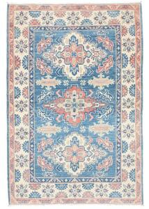 Tappeto Kazak Washed Stilizzato Blu Rosso Corallo 101x152 Cm
