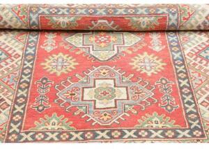 Tappeto Kazak Washed Stilizzato Rosso Azzurro 100x149 Cm