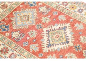 Tappeto Kazak Washed Stilizzato Rosso Ruggine Azzurro 80x122 Cm