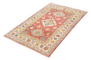 Tappeto Kazak Washed Stilizzato Rosso Ruggine Azzurro 80x122 Cm