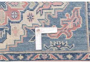 Tappeto Kazak Washed Stilizzato Blu Rosso Corallo 101x152 Cm