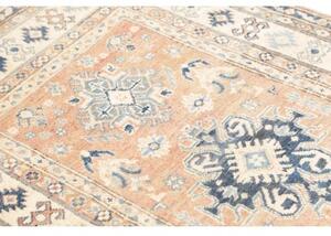 Tappeto Kazak Washed Stilizzato Becco Di Mattone Azzurro 99x150 Cm