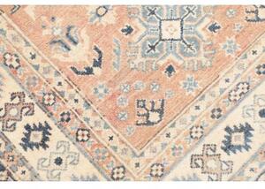 Tappeto Kazak Washed Stilizzato Becco Di Mattone Azzurro 99x150 Cm