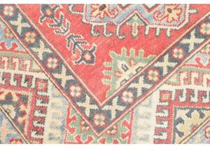 Tappeto Kazak Washed Stilizzato Rosso Azzurro 100x149 Cm