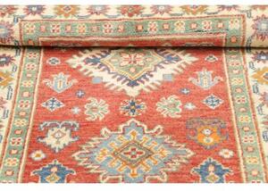 Tappeto Kazak Washed Stilizzato Rosso Ruggine Azzurro 80x122 Cm