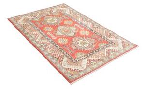 Tappeto Kazak Washed Stilizzato Rosso Azzurro 100x149 Cm