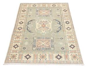 Tappeto Kazak Washed Stilizzato Verde Salvia Celeste 81x125 Cm
