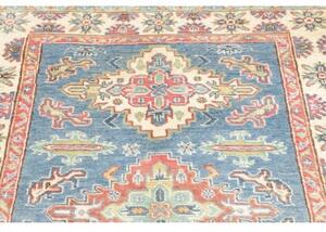 Tappeto Kazak Washed Stilizzato Azzurro Avorio 102x142 Cm