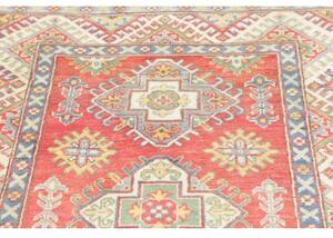 Tappeto Kazak Washed Stilizzato Rosso Azzurro 100x149 Cm