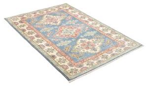 Tappeto Kazak Washed Stilizzato Azzurro Avorio 102x142 Cm