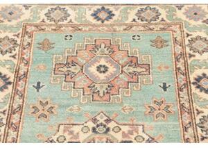 Tappeto Kazak Washed Stilizzato Verde Acqua Avorio 80x121 Cm
