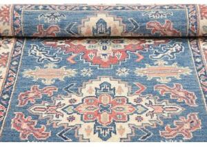 Tappeto Kazak Washed Stilizzato Blu Rosso Corallo 101x152 Cm