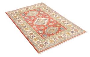 Tappeto Kazak Washed Stilizzato Rosso Ruggine Azzurro 80x122 Cm