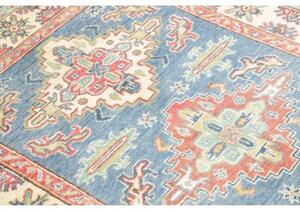Tappeto Kazak Washed Stilizzato Azzurro Avorio 102x142 Cm