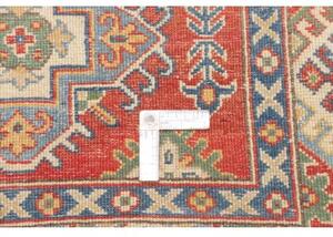 Tappeto Kazak Washed Stilizzato Rosso Azzurro 100x149 Cm