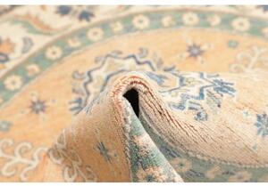 Tappeto Kazak Washed Stilizzato Pesca Blu Rotondo 149x151 Cm