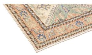 Tappeto Kazak Washed Stilizzato Avorio Terracotta Corsia 82x296 Cm