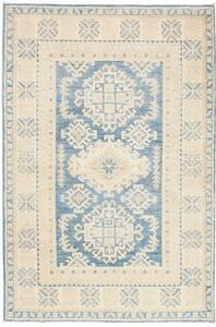 Tappeto Kazak Washed Geometrico Beige Blu 121x184 Cm