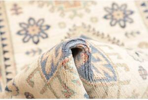 Tappeto Kazak Washed Geometrico Avorio Blu Indaco Corsia 82x296 Cm