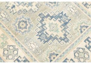 Tappeto Kazak Washed Geometrico Azzurro Beige Corsia 78x291 Cm