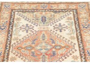 Tappeto Kazak Washed Stilizzato Avorio Terracotta Corsia 82x296 Cm