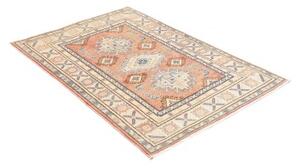 Tappeto Kazak Washed Stilizzato Salmone Avorio 100x147 Cm