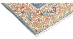 Tappeto Kazak Washed Stilizzato Blu Beige 117x185 Cm
