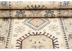 Tappeto Kazak Washed Geometrico Avorio Blu Indaco Corsia 82x296 Cm