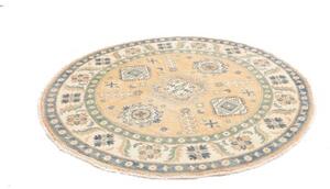 Tappeto Kazak Washed Stilizzato Pesca Blu Rotondo 149x151 Cm