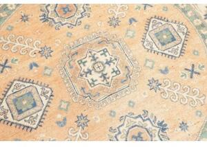 Tappeto Kazak Washed Stilizzato Pesca Blu Rotondo 149x151 Cm