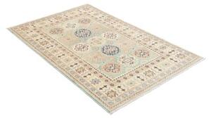Tappeto Kazak Washed Stilizzato Verde Chiaro Beige 100x151 Cm