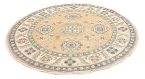 Tappeto Kazak Washed Stilizzato Pesca Blu Rotondo 149x151 Cm